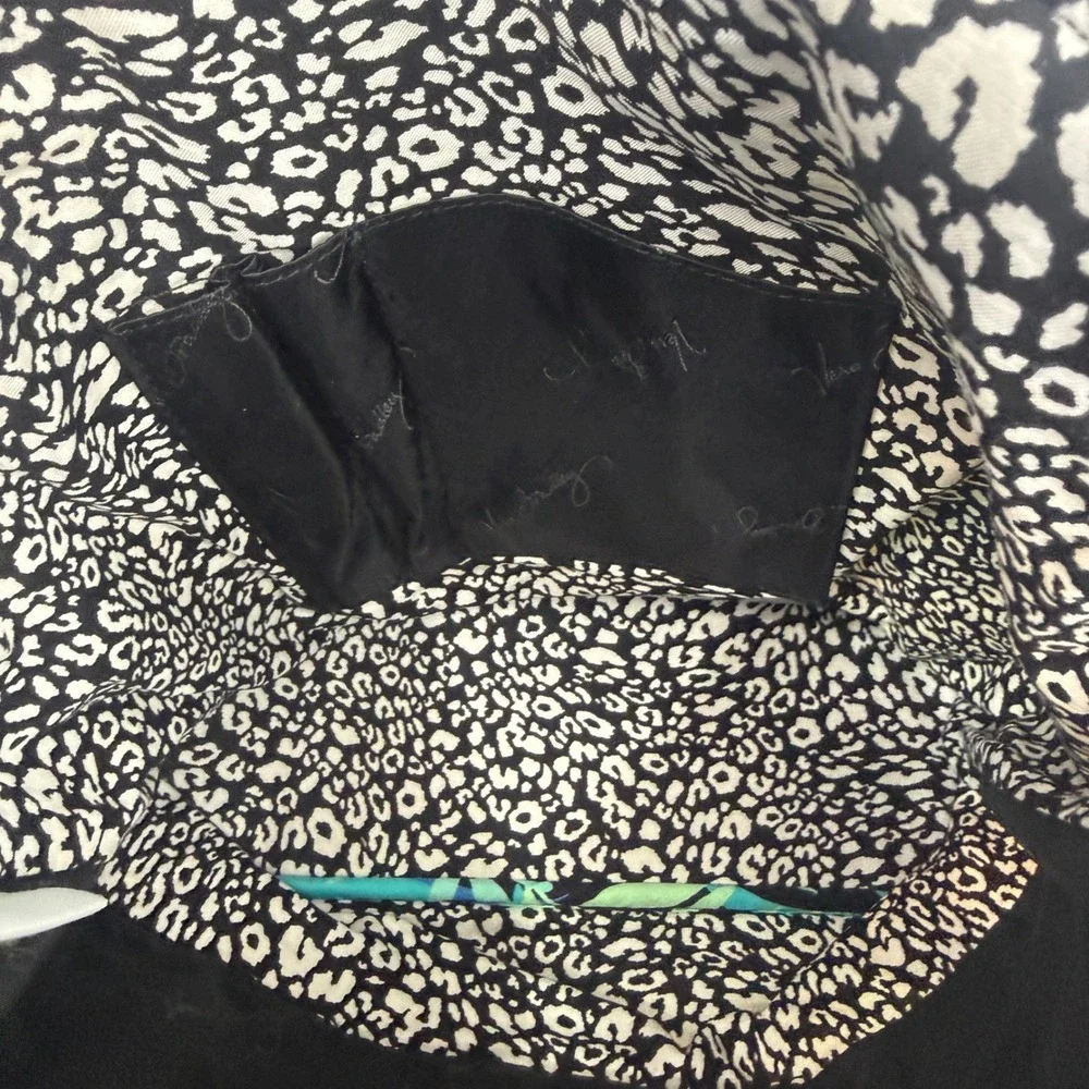 Vera Bradley Tote Bag Womens Medium Blue Floral Camofloral Quilted Cotton